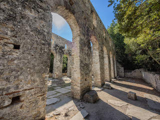 Obraz premium Basilica in Butrint ancient city in Albania