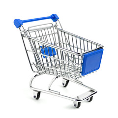 Blue shopping cart