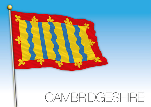 Cambridgeshire flag, United Kingdom, vector illustration
