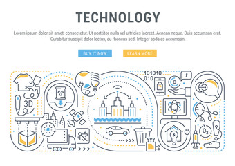 Vector Banner of Technology.