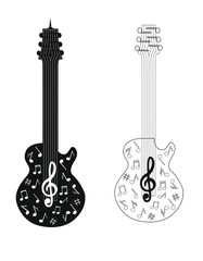 Naklejka premium illustration of a guitar