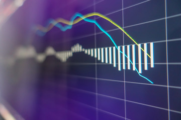 Stock exchange market graph. Finance, exconomic, business concept.