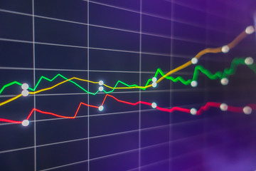 Stock exchange market graph. Finance, exconomic, business concept.