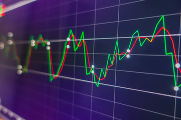 Stock exchange market graph. Finance, exconomic, business concept.