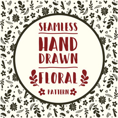 vector urban leaf floral pattern template in black white color