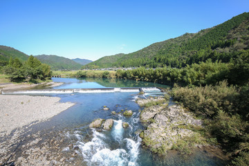 四万十川の流れ
