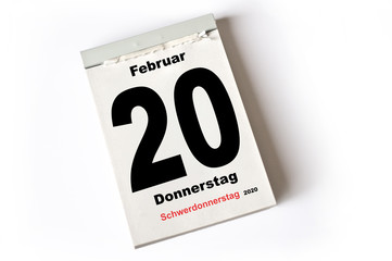 20. Februar 2020 Schwerdonnerstag