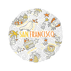 The circle with San Francisco symbols