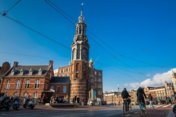 The Mint Tower located at the Muntplein square in Amsterdam