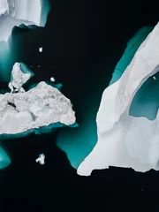 Zelfklevend Fotobehang Antarctica Aerial photo of an iceberg in the Arctic