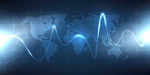 Technology concept. Internet connection, abstract technology graphic design..The concept of global network connectivity . Vector Illustration