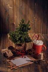 Christmas and New Year composition.