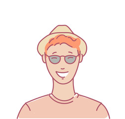 Smiling young man portrait