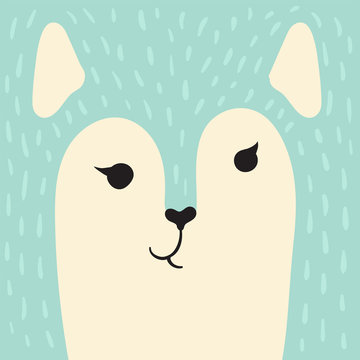 Wolf portrait copy space background