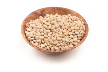 Raw altramuces, lupinus albus beans. Also known as Tremoco and lupini in a bowl