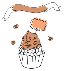 Happy Birthday card with tag for words