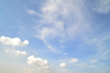 Blue sky with  white clouds