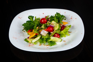 Vegetables salad with herbs
