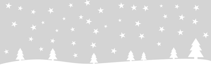 Breiter grauer Weihnachtshintergrund mit Sternen