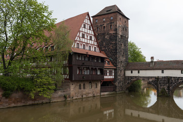 Fototapeta na wymiar The historic old town of Nuremberg in Franconia