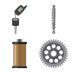 Vector design of auto and part logo. Set of auto and car vector icon for stock.