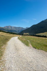 Mountains in Montgarri under blue sky, Valley of aran