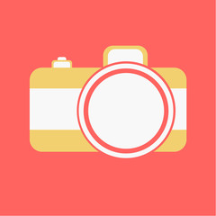Flat style with, camera icon illustration flat