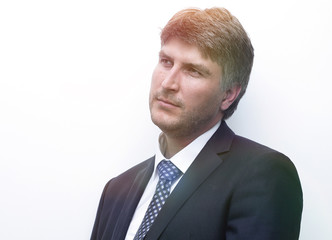 Portrait of a serious benevolent businessman