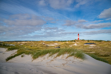 Insel Amrum mit Strand und Leuchtturm
