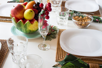 christmas table setting