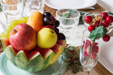 christmas table setting