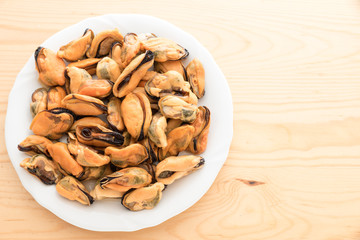 Tasty mussels without hood