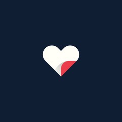Love Hearth Symbolic Romance Creative Abstract Modern Icon Logo Design Template Element Vector