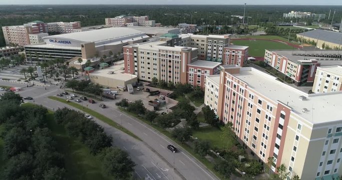 Aerial of UCF College Campus in Orlando Florida