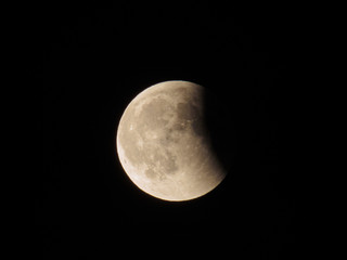 Partial eclipse of the moon