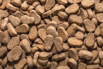 Dry dog food background