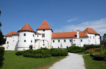 Fototapeta na wymiar Varazdin castle in the Old Town, originally built in the 13th century in Varazdin, Croatia