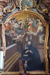 Saint Francis Xavier, altarpiece in cathedral of Assumption in Varazdin, Croatia 