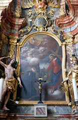 Saint Ignatius of Loyola, altarpiece in cathedral of Assumption in Varazdin, Croatia 