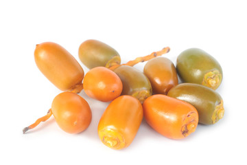 Bunch of yellow raw dates