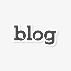Blog Text sticker, sign, icon, logo 