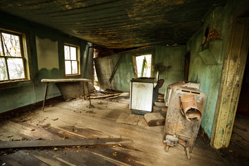 Abandoned Old House Interior - 228717527