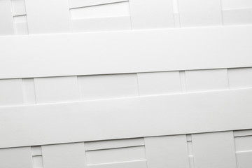 Low geometric composition with white elements, abstract background