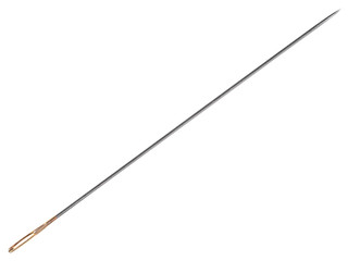 needle with yellow eye and sharp tip