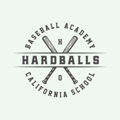 Vintage baseball sport logo, emblem, badge, mark, label. 
