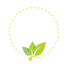 Natural Circle Frame Space Invitation, Text, Wedding, Greeting, Design Vector Leaf