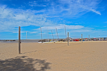 volleyball net on the beach