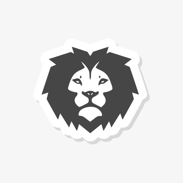 Lion head sticker, logo or icon