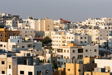 Built up area of Amman, Jordan.