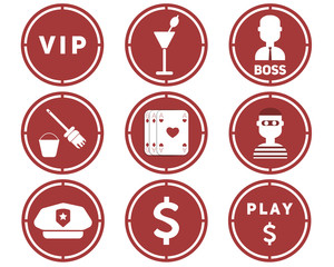 Casino icon set